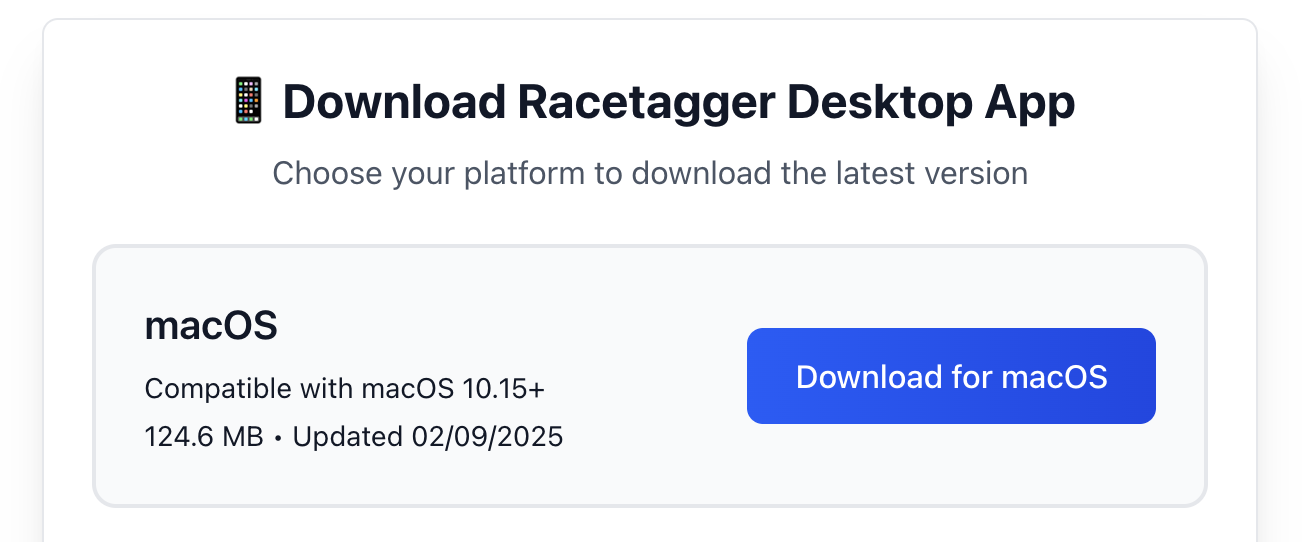 RaceTagger Download Page